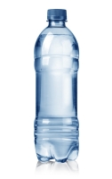 蓝色水瓶孤立在白色背景上